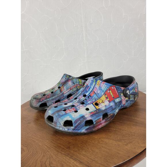 Crocs Cyber Nights Classic Clog Unisex Mens 9 Womens 11 Multicolor Japan City - Picture 3 of 12